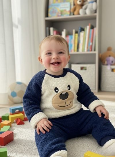 Kabartmalı Kuzu Kumaş Çocuk Alt Üst Takım