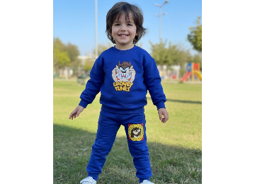 LOONEY TUNES Tazmanya Canavarı Karakterli Erkek Çocuk Alt Üst Takım 3 İplik Şardonlu