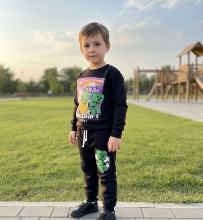 Minecraft Erkek Çocuk Alt Üst Takım 3 İplik