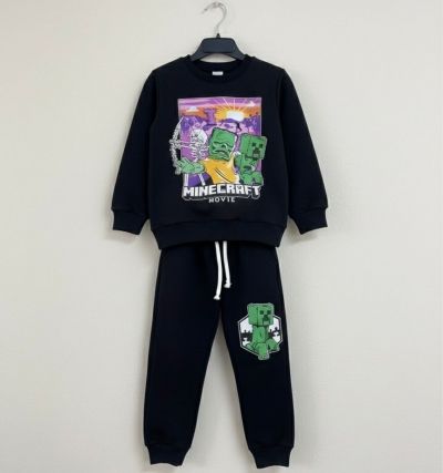 Minecraft Erkek Çocuk Alt Üst Takım 3 İplik