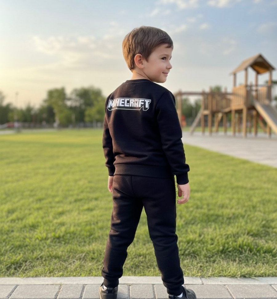 Minecraft Erkek Çocuk Alt Üst Takım 3 İplik