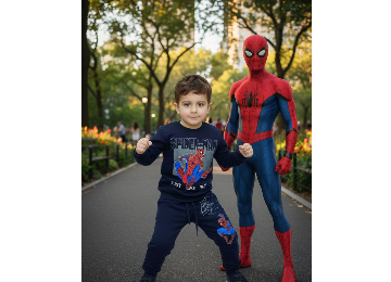 SPIDER MAN Erkek Çocuk Alt Üst Takım 3 İplik Şardonlu